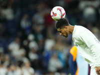 Jude Bellingham central midfield of Real Madrid and England during the warm-up before the La Liga match between Real Madrid CF and Deportivo...