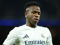 Vinicius Junior left winger of Real Madrid and Brazil during the warm-up before the La Liga match between Real Madrid CF and Deportivo Alavé...