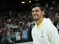 Thibaut Courtois goalkeeper of Real Madrid and Belgium during the La Liga match between Real Madrid CF and Deportivo Alavés at Estadio Santi...