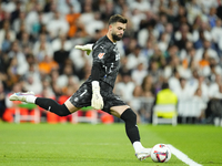 Antonio Sivera goalkeeper of Alaves and Spain during the La Liga match between Real Madrid CF and Deportivo Alavés at Estadio Santiago Berna...