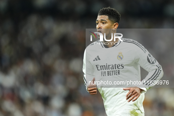 Jude Bellingham central midfield of Real Madrid and England during the La Liga match between Real Madrid CF and Deportivo Alavés at Estadio...