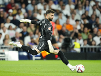 Antonio Sivera goalkeeper of Alaves and Spain during the La Liga match between Real Madrid CF and Deportivo Alavés at Estadio Santiago Berna...