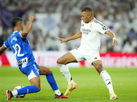 Kylian Mbappe centre-forward of Real Madrid and France in action during the La Liga match between Real Madrid CF and Deportivo Alavés at Est...