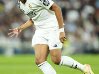 Kylian Mbappe centre-forward of Real Madrid and France during the La Liga match between Real Madrid CF and Deportivo Alavés at Estadio Santi...