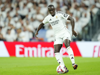 Ferland Mendy left-back of Real Madrid and France during the La Liga match between Real Madrid CF and Deportivo Alavés at Estadio Santiago B...