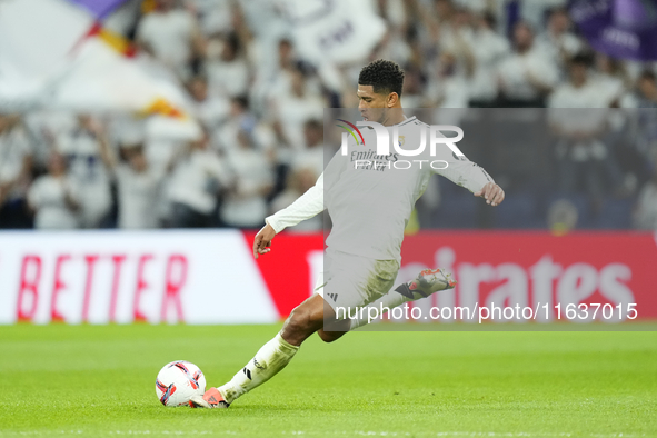 Jude Bellingham central midfield of Real Madrid and England during the La Liga match between Real Madrid CF and Deportivo Alavés at Estadio...