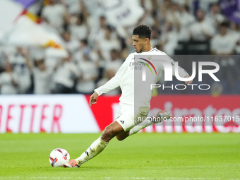 Jude Bellingham central midfield of Real Madrid and England during the La Liga match between Real Madrid CF and Deportivo Alavés at Estadio...