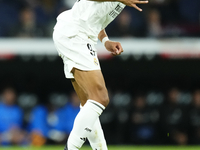 Kylian Mbappe centre-forward of Real Madrid and France during the La Liga match between Real Madrid CF and Deportivo Alavés at Estadio Santi...