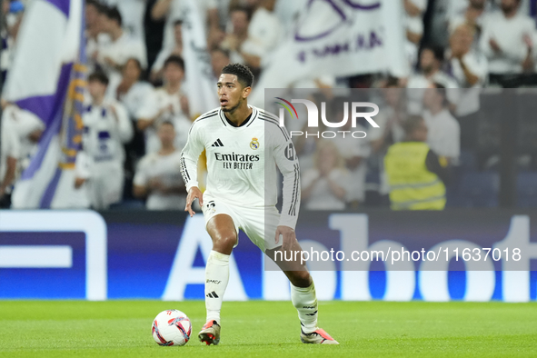 Jude Bellingham central midfield of Real Madrid and England during the La Liga match between Real Madrid CF and Deportivo Alavés at Estadio...