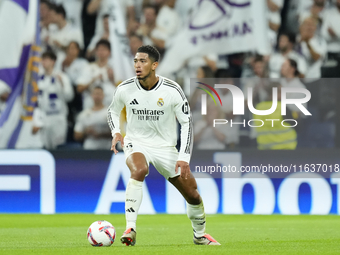 Jude Bellingham central midfield of Real Madrid and England during the La Liga match between Real Madrid CF and Deportivo Alavés at Estadio...