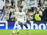 Jude Bellingham central midfield of Real Madrid and England during the La Liga match between Real Madrid CF and Deportivo Alavés at Estadio...