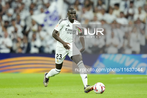 Ferland Mendy left-back of Real Madrid and France during the La Liga match between Real Madrid CF and Deportivo Alavés at Estadio Santiago B...