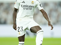 Ferland Mendy left-back of Real Madrid and France during the La Liga match between Real Madrid CF and Deportivo Alavés at Estadio Santiago B...