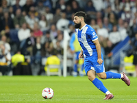 Asier Villalibre centre-forward of Alaves and Spain during the La Liga match between Real Madrid CF and Deportivo Alavés at Estadio Santiago...