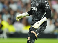 Antonio Sivera goalkeeper of Alaves and Spain during the La Liga match between Real Madrid CF and Deportivo Alavés at Estadio Santiago Berna...