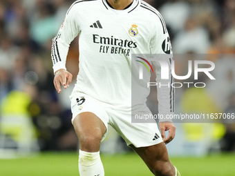 Jude Bellingham central midfield of Real Madrid and England during the La Liga match between Real Madrid CF and Deportivo Alavés at Estadio...