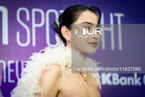 Davika 'Mai' Hoorne attends Day 3 of Bangkok International Fashion Week at Siam Paragon in Bangkok, Thailand, on October 4, 2024. 