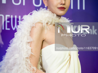 Davika 'Mai' Hoorne attends Day 3 of Bangkok International Fashion Week at Siam Paragon in Bangkok, Thailand, on October 4, 2024. (