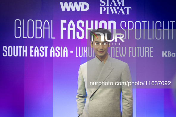 Nattawin 'Apo' Wattanagitiphat attends Day 3 of Bangkok International Fashion Week at Siam Paragon in Bangkok, Thailand, on October 4, 2024....