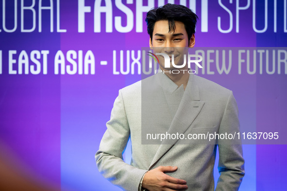 Nattawin 'Apo' Wattanagitiphat attends Day 3 of Bangkok International Fashion Week at Siam Paragon in Bangkok, Thailand, on October 4, 2024....