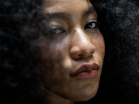 Models wear creations by ISSUE and get ready backstage before walking on the runway during Day 3 of Bangkok International Fashion Week at Si...