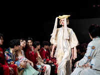 Models showcase creations by ISSUE on the runway on Day 3 of Bangkok International Fashion Week at Siam Paragon in Bangkok, Thailand, on Oct...