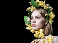 Models showcase creations by ISSUE on the runway on Day 3 of Bangkok International Fashion Week at Siam Paragon in Bangkok, Thailand, on Oct...