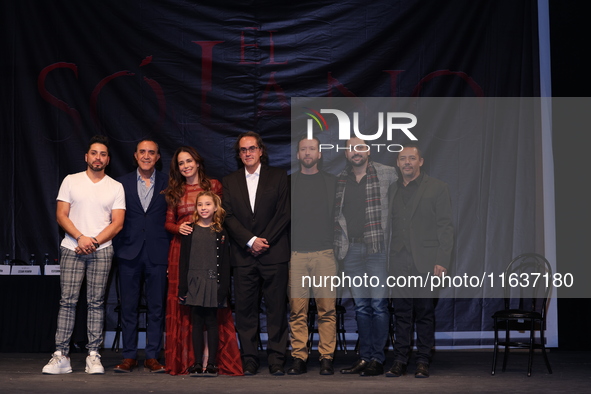 (L-R) Omar Suarez, Luis Felipe Tovar, Ana Claudia Talancon, Camila Suarez, Rafael Perrin, Edgar Mendez, Cesar Perrin, and Esteban Roman pose...