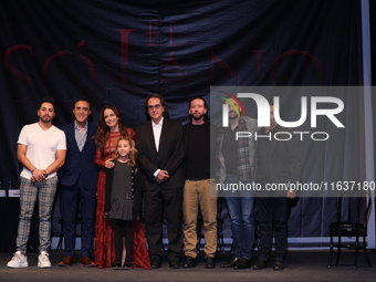 (L-R) Omar Suarez, Luis Felipe Tovar, Ana Claudia Talancon, Camila Suarez, Rafael Perrin, Edgar Mendez, Cesar Perrin, and Esteban Roman pose...