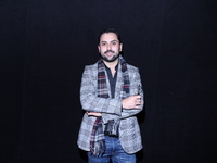 Cesar Perrin poses for photos during the 'El Sotano' press conference at Teatro Fernando Soler in Mexico City, Mexico, on October 4, 2024. (