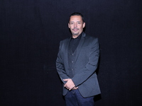 Esteban Roman poses for photos during the 'El Sotano' press conference at Teatro Fernando Soler in Mexico City, Mexico, on October 4, 2024....