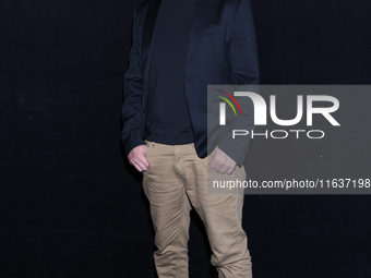 Edgar Mendez poses for photos during the 'El Sotano' press conference at Teatro Fernando Soler in Mexico City, Mexico, on October 4, 2024. (