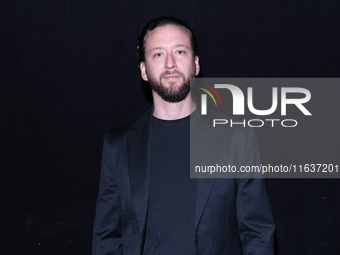 Edgar Mendez poses for photos during the 'El Sotano' press conference at Teatro Fernando Soler in Mexico City, Mexico, on October 4, 2024. (