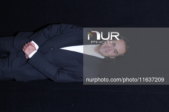 Rafael Perrin poses for photos during the 'El Sotano' press conference at Teatro Fernando Soler in Mexico City, Mexico, on October 4, 2024. 