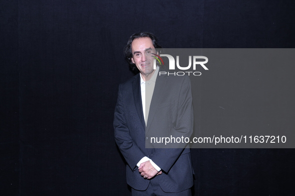 Rafael Perrin poses for photos during the 'El Sotano' press conference at Teatro Fernando Soler in Mexico City, Mexico, on October 4, 2024. 