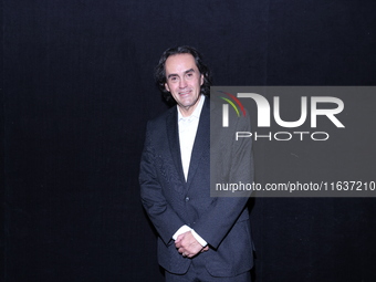 Rafael Perrin poses for photos during the 'El Sotano' press conference at Teatro Fernando Soler in Mexico City, Mexico, on October 4, 2024....