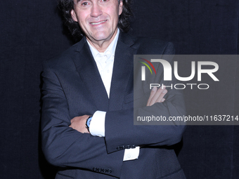 Rafael Perrin poses for photos during the 'El Sotano' press conference at Teatro Fernando Soler in Mexico City, Mexico, on October 4, 2024....