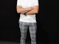 Omar Suarez poses for photos during the 'El Sotano' press conference at Teatro Fernando Soler in Mexico City, Mexico, on October 4, 2024. (