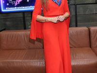 Luz Blanchet poses for photos during the 'Podcast Linea Morada' press conference at Terraza Bichicori in Mexico City, Mexico, on October 4,...