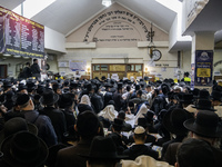 Orthodox Jewish pilgrims pray near the tomb of Rabbi Nachman while celebrating Rosh Hashanah, the Jewish New Year, as Russia continues the w...