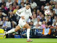 Jude Bellingham central midfield of Real Madrid and England during the La Liga match between Real Madrid CF and Deportivo Alavés at Estadio...