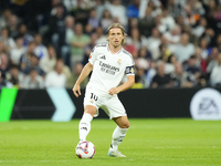 Luka Modric central midfield of Real Madrid and Croatia during the La Liga match between Real Madrid CF and Deportivo Alavés at Estadio Sant...