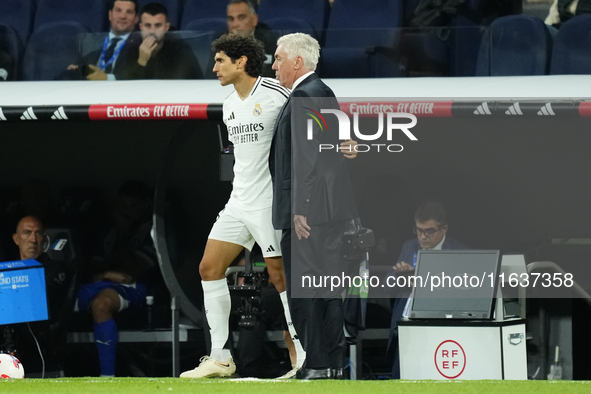 during the UEFA Champions League 2024/25 League Phase MD2 match between Aston Villa FC and FC Bayern München at Villa Park on October 2, 202...