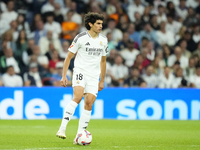 Jesus Vallejo centre-back of Real Madrid and Spainduring the La Liga match between Real Madrid CF and Deportivo Alavés at Estadio Santiago B...