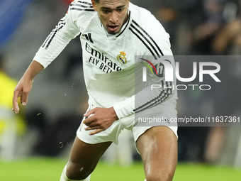 Jude Bellingham central midfield of Real Madrid and England during the La Liga match between Real Madrid CF and Deportivo Alavés at Estadio...