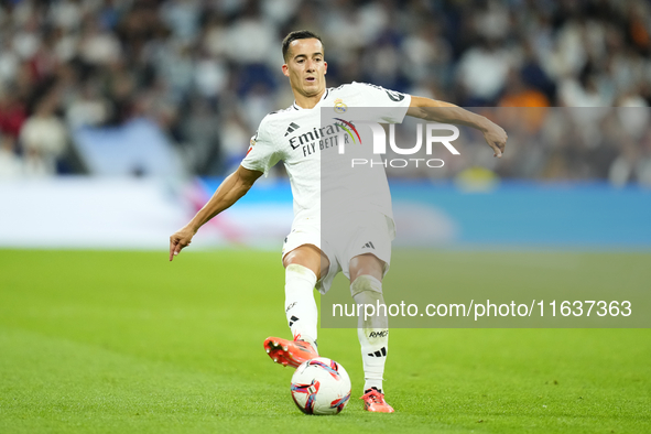 Lucas Vazquez right winger of Real Madrid and Spain during the La Liga match between Real Madrid CF and Deportivo Alavés at Estadio Santiago...