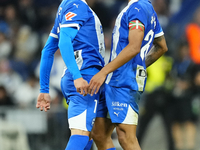 Kike Garcia centre-forward of Alaves and Spain celebrates after scoring his sides first goal during the La Liga match between Real Madrid CF...