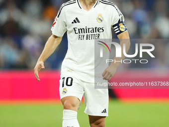 Luka Modric central midfield of Real Madrid and Croatia during the La Liga match between Real Madrid CF and Deportivo Alavés at Estadio Sant...