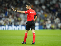 Referee Alejandro Muñiz Ruiz during the La Liga match between Real Madrid CF and Deportivo Alavés at Estadio Santiago Bernabeu on September...