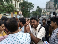 Doctors And Citizens Hold Placards And Shout Slogans During A Protest Against The Rape And Murder Of A PGT Woman Doctor At Government-run R...